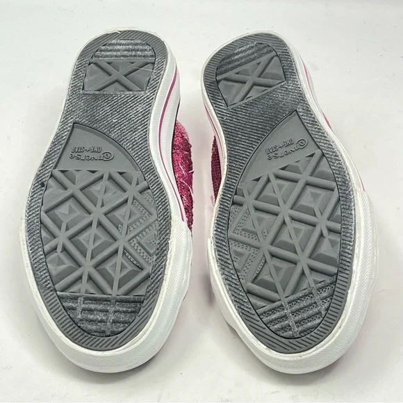 Converse One Star Shoes Womens 6.5 Pink Sequins Low Top Slip On Sneakers Wedding - Picture 12 of 13